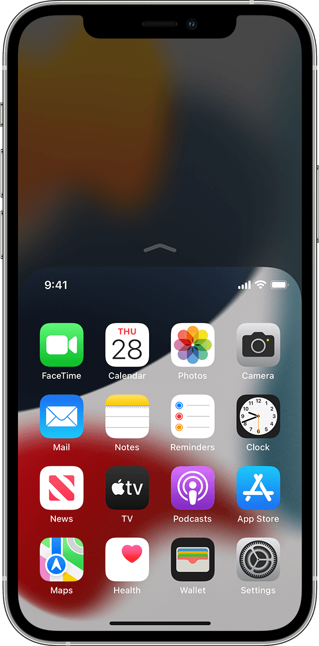 screen showing reachability being used on iPhone 12 Pro