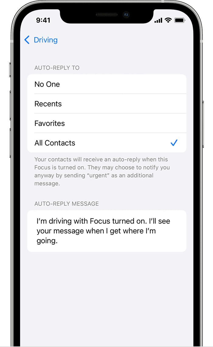 iPhone showing how to turn on Auto-Reply