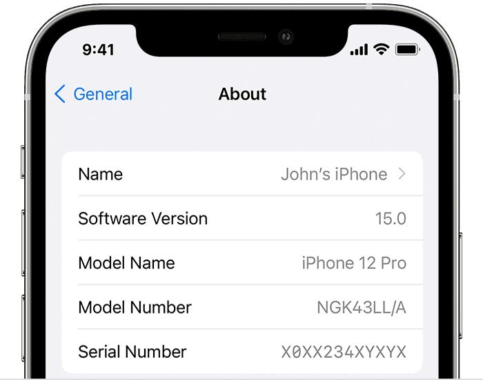 Iphone model number check