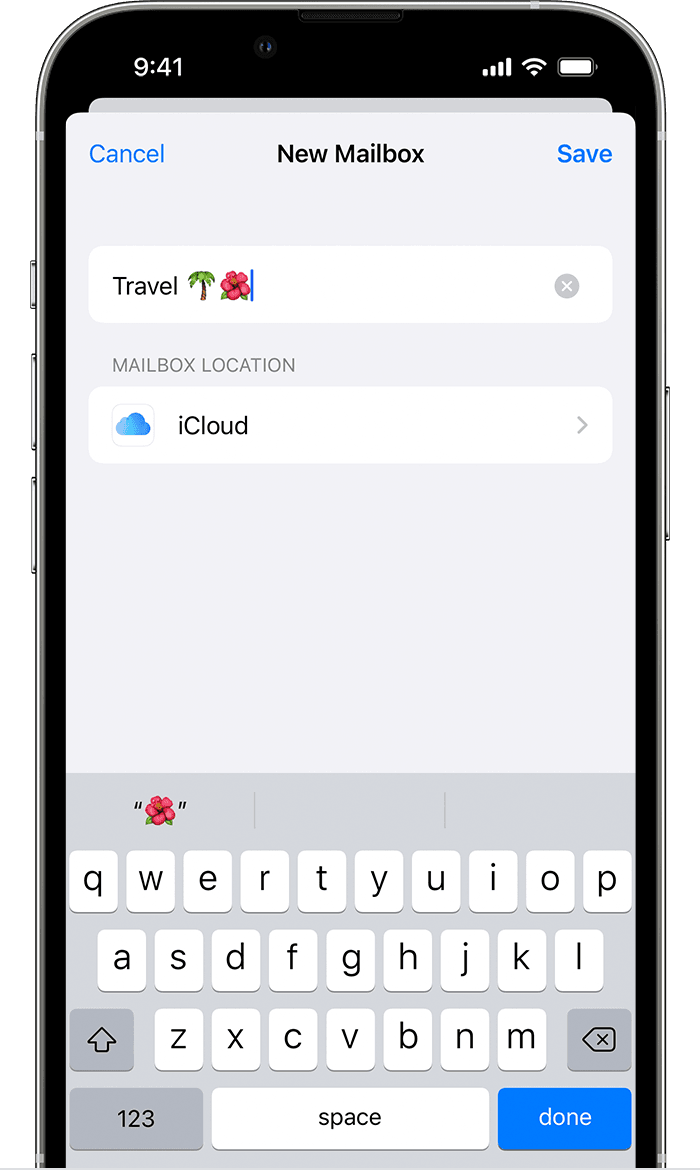 Creating a new mailbox in iOS 15