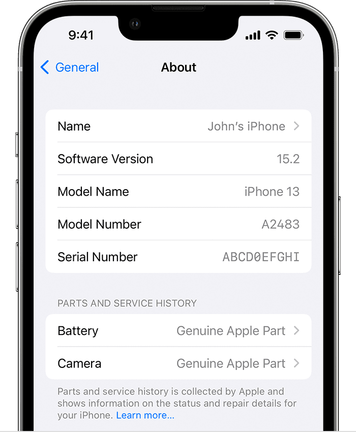 IPhone Parts And Service History Apple Support PH 