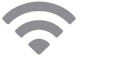 Wifi-symbol med streck
