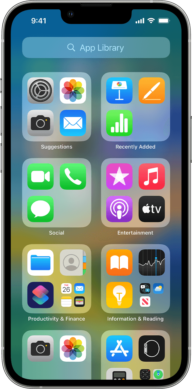 Organize The Home Screen And App Library On Your Iphone Apple Support