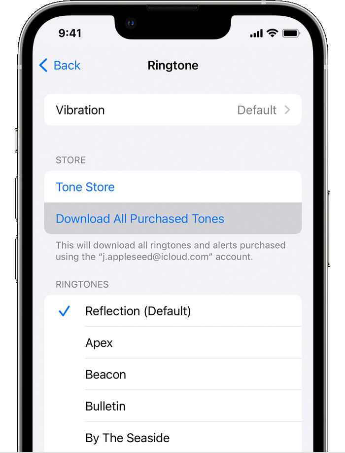 how to set ringtone on iphone from email