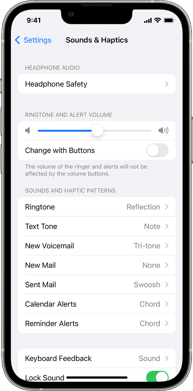 iPhone showing how to change ringtones