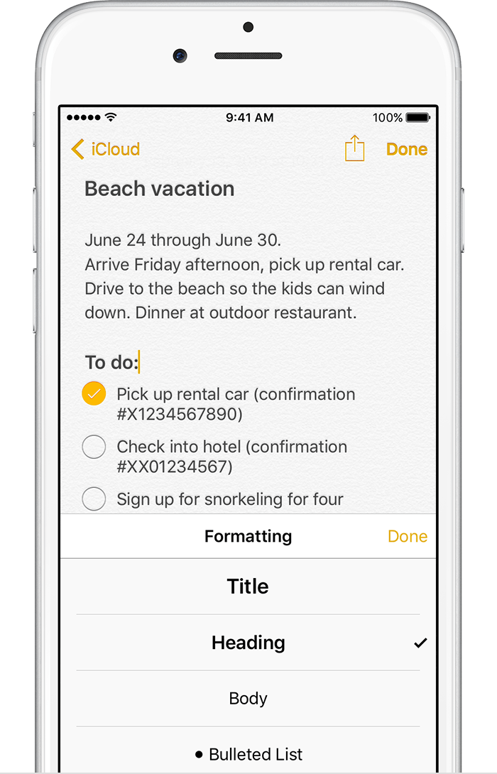 Utiliser Notes sur votre iPhone, iPad et iPod touch Assistance Apple