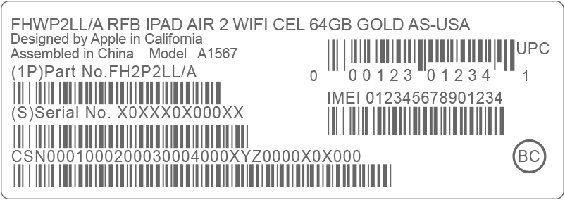 handwritten apple serial number by analysis