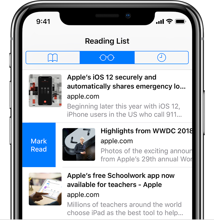 ios safari add to reading list