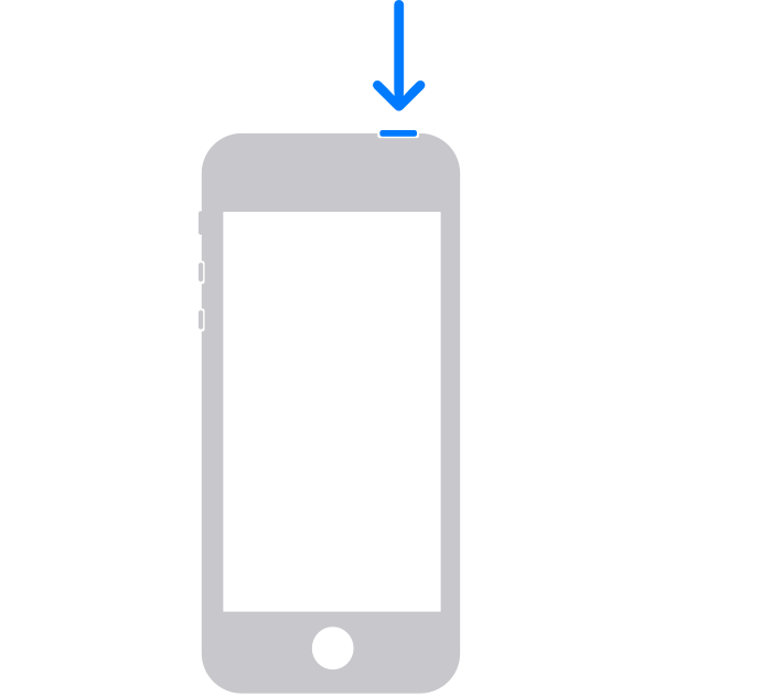 El botón superior de un iPhone anterior