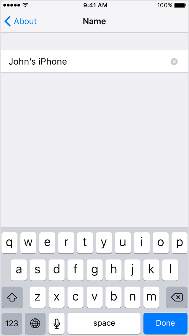 Change the name of your iPhone, iPad, or iPod - Apple Support