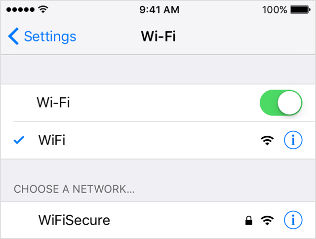 Connect to Wi-Fi on your iPhone, iPad, or iPod touch - Apple Support