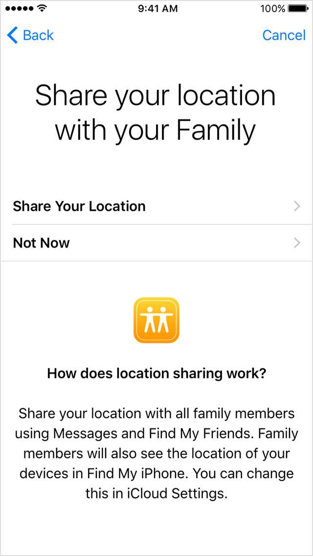 Share your location with your family - Apple Support