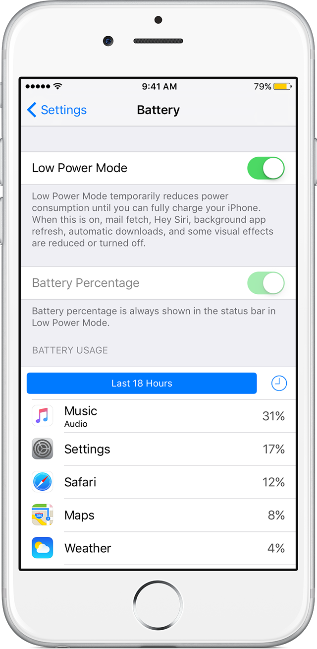 Use Low Power Mode to extend battery life on your iPhone - Apple Support