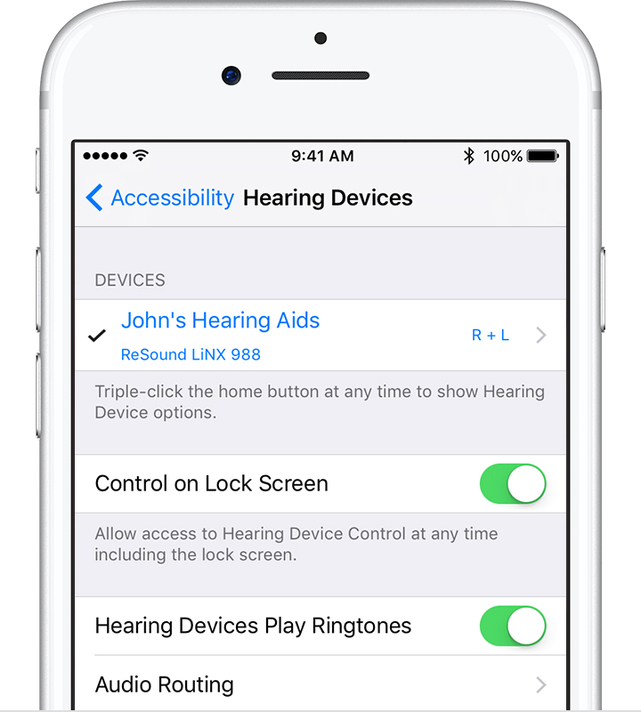 Use Made for iPhone hearing aids Apple Support