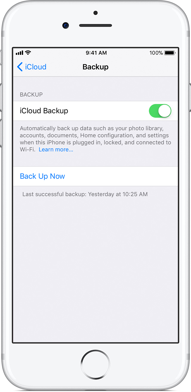 does iphone backup include photos