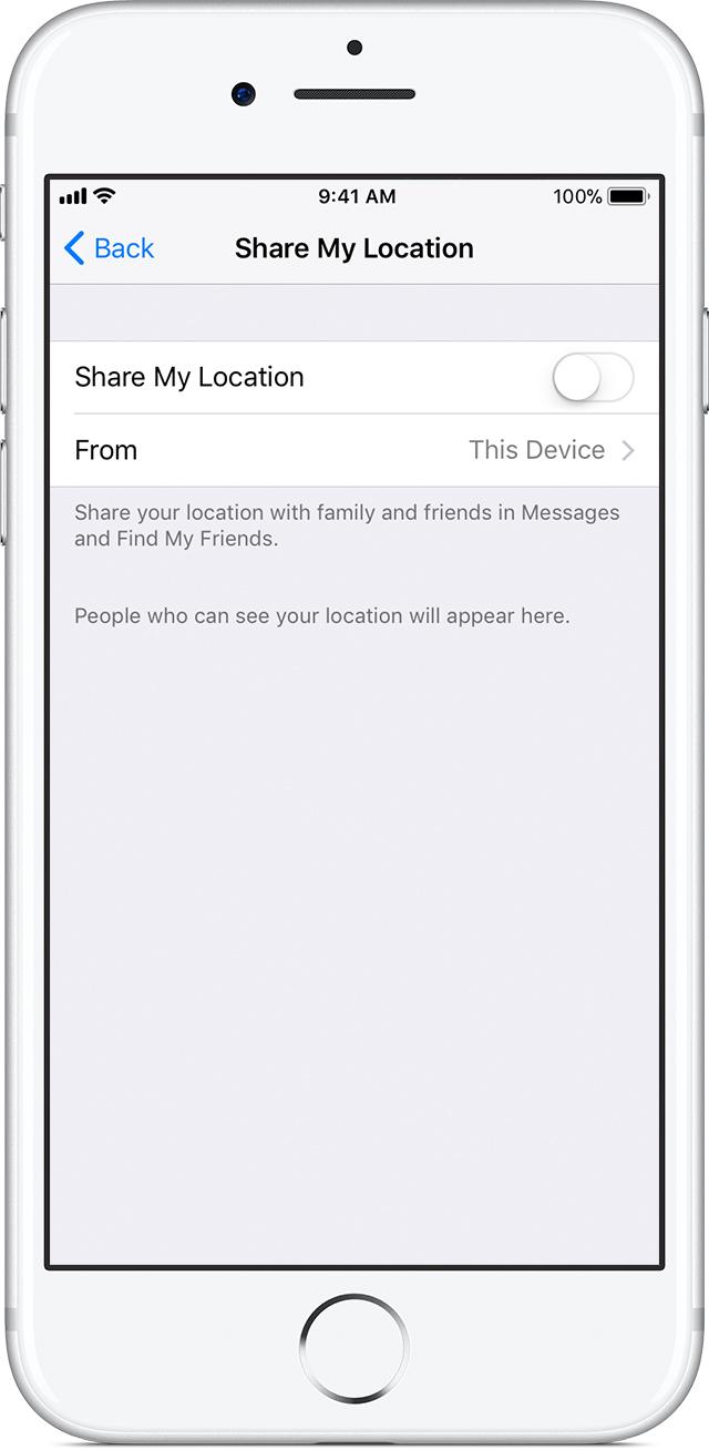 Share your location with your family - Apple Support