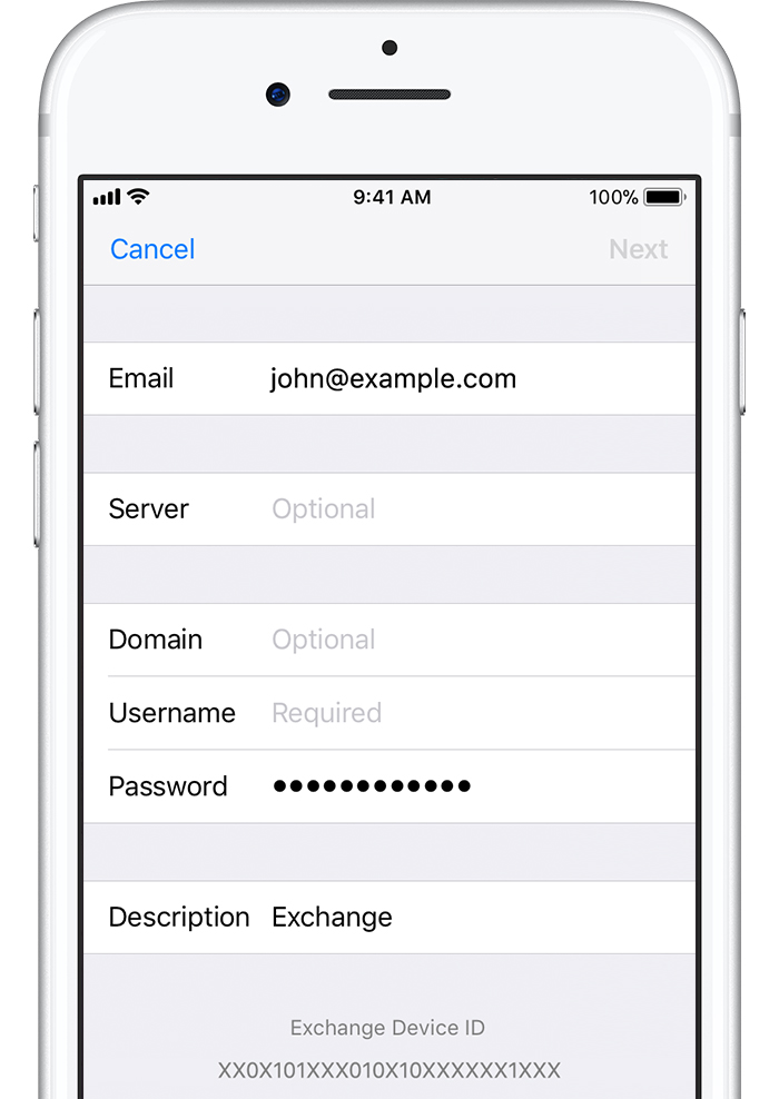 Set up Exchange ActiveSync on your iPhone, iPad, or iPod touch - Base de  Conhecimento - Elevology