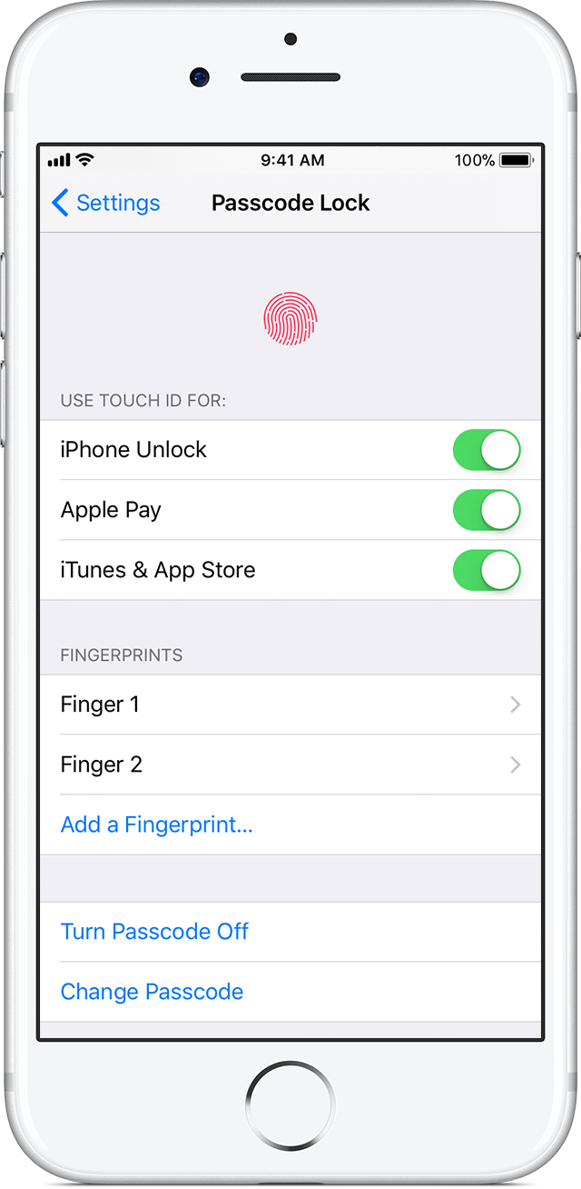 Apple iPhone 6 - Set up TouchID Fingerprint Sensor - YouTube