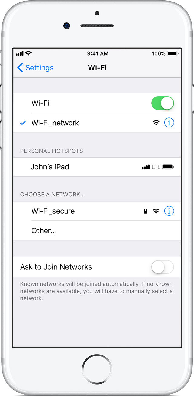 how to connect my iphone to my home wireless network