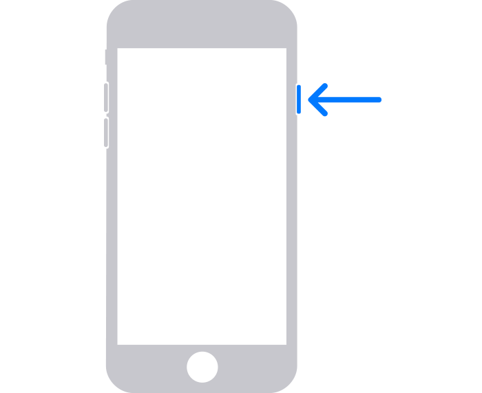 El botón lateral de un iPhone anterior