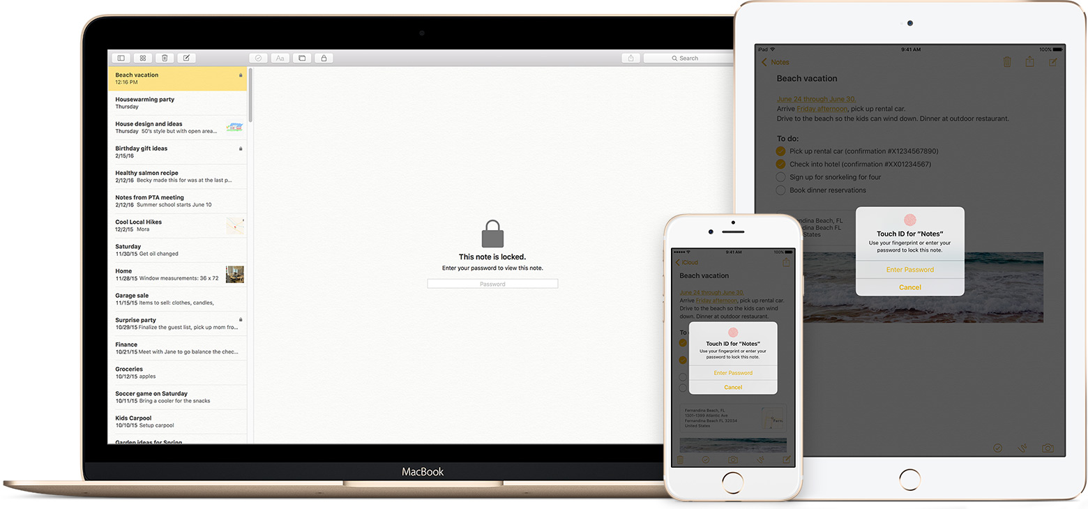 Keep your notes secure with password-protection - Apple 