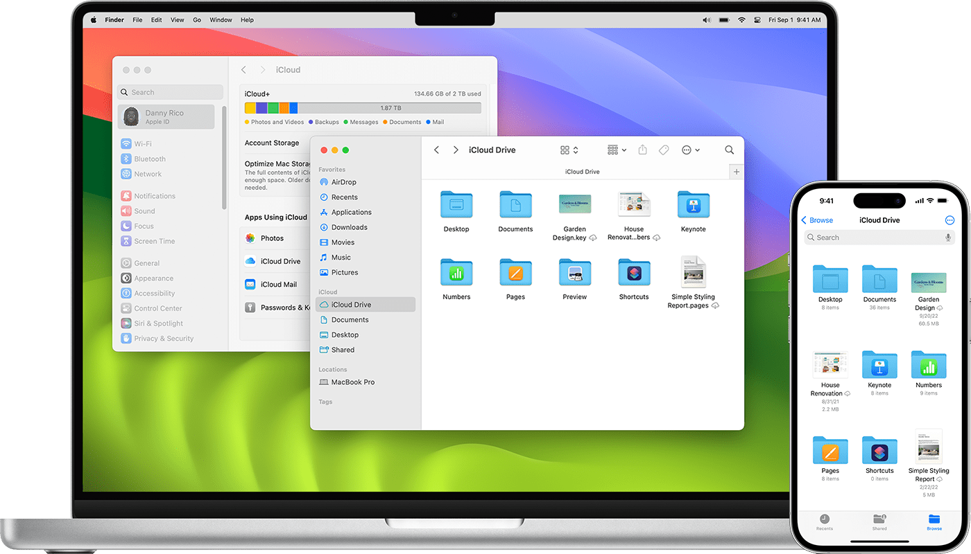 Työpöytä- ja Dokumentit-tiedostojen lisääminen iCloud Driveen - Apple-tuki  (FI)