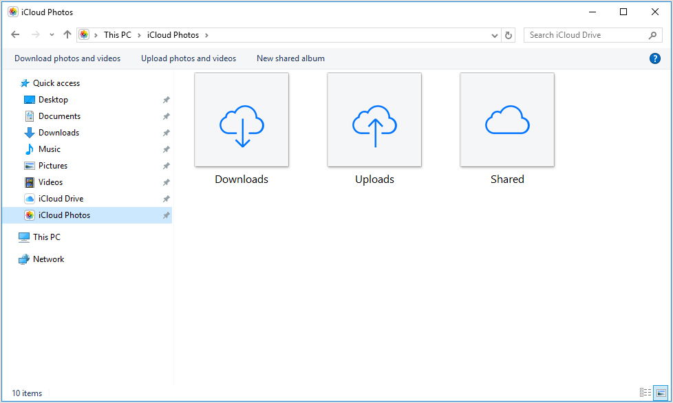 how to download shared photos from icloud to pc