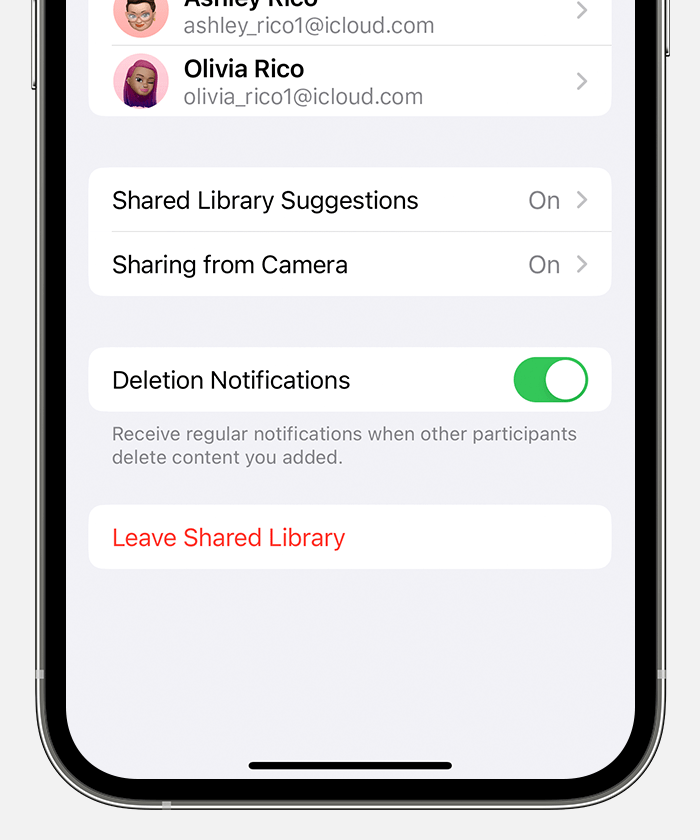 Leave ICloud Shared Photo Library Apple Support