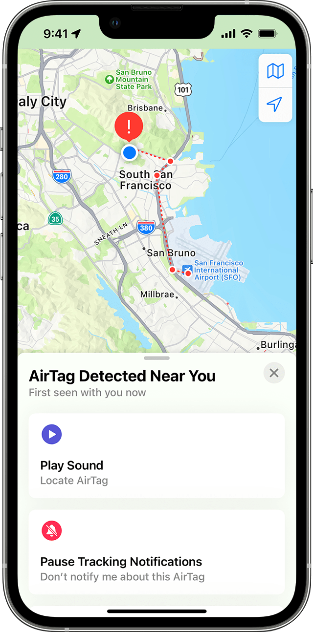 Unknown item displayed on map in Find My app on iPhone