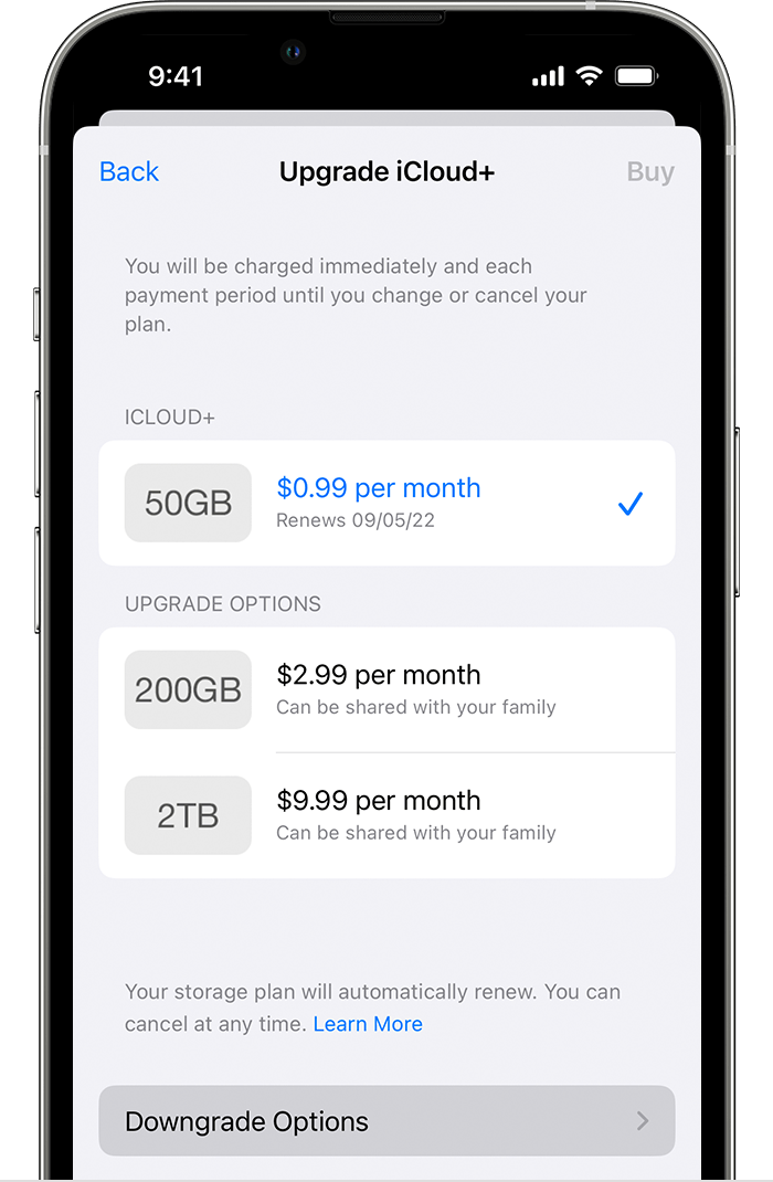 Downgrade or cancel your iCloud+ plan - Apple Support