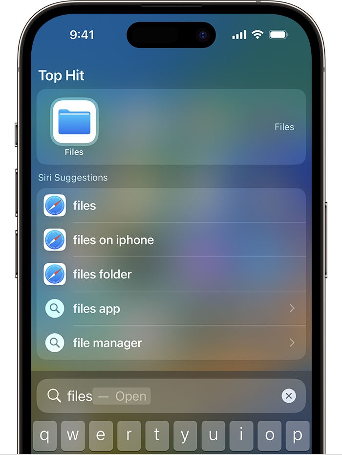 Find files on your iPhone or iPad in the Files app - Apple Support