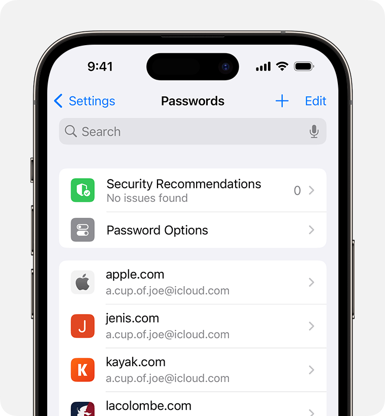 Saving your password / Signing in automatically