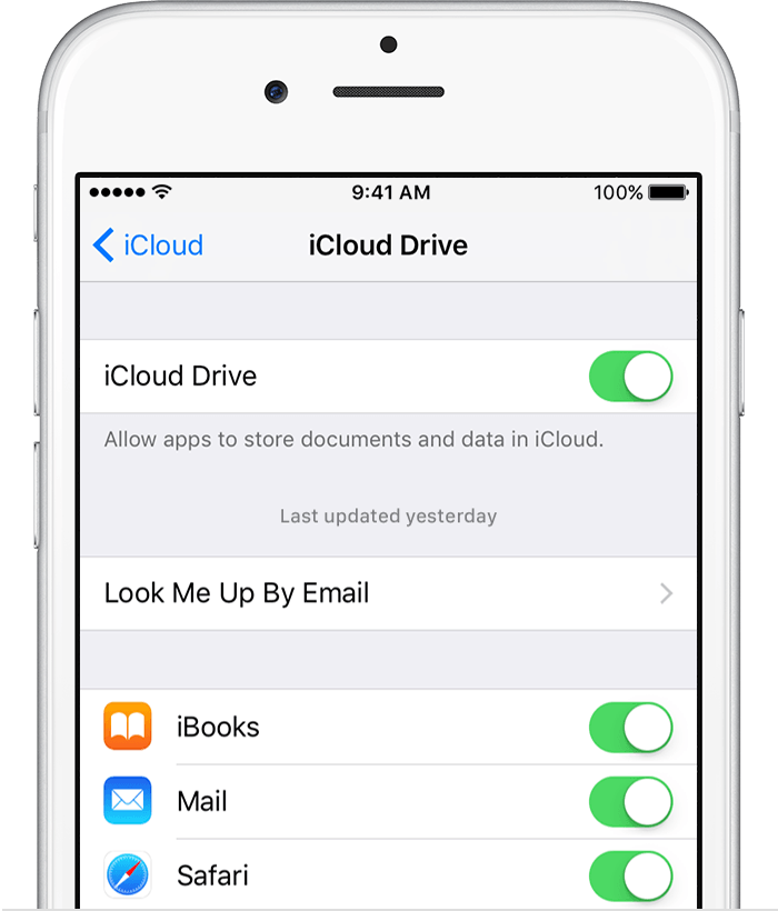 Set up iCloud Drive - Apple Support