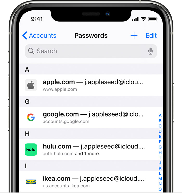 update google passwords