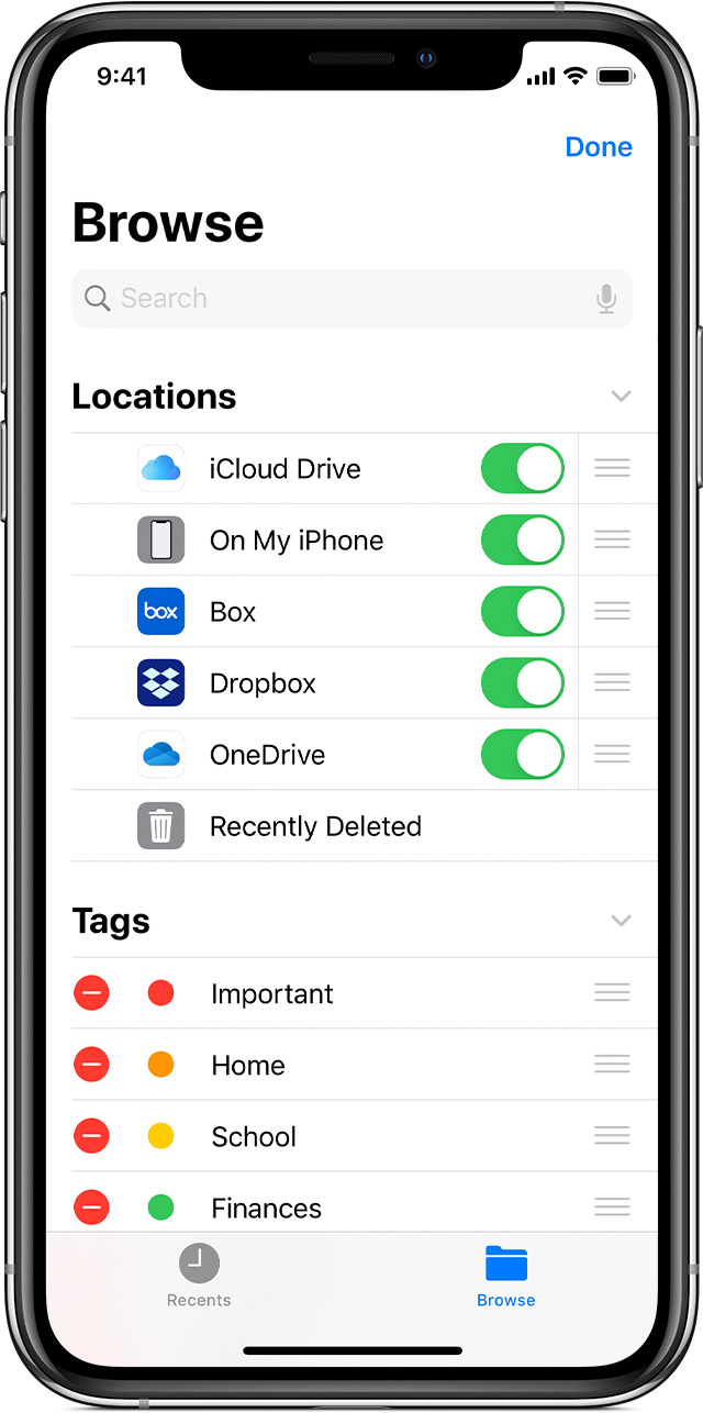 box drive app settings ios