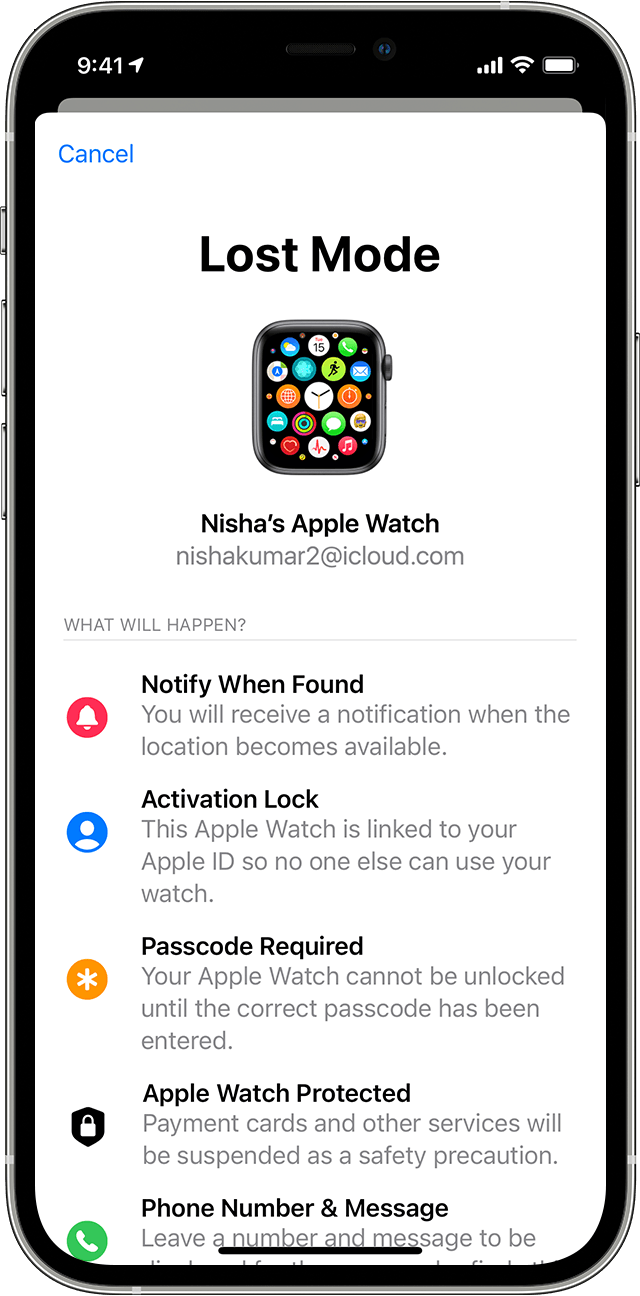 If your Apple Watch is lost or stolen - Apple Support