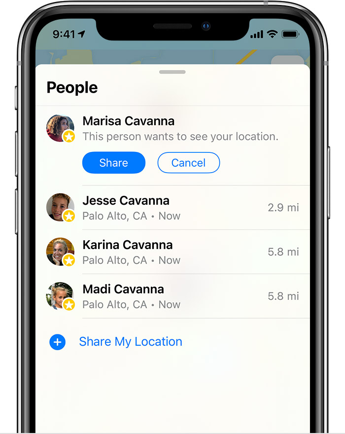 Find Friends And Share Your Location With Find My Apple Support Uk