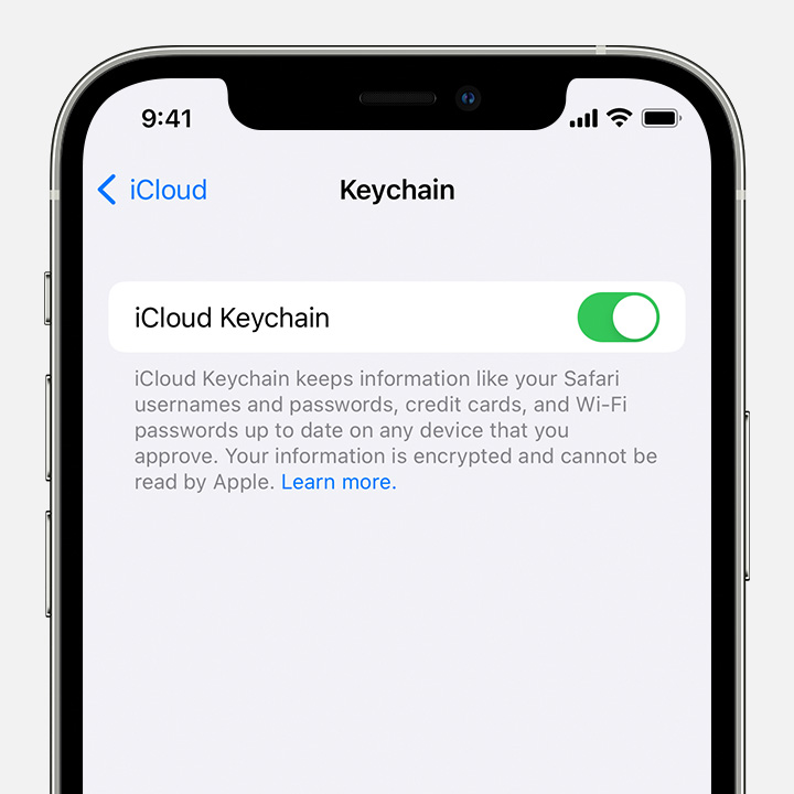 Set up iCloud Keychain - Apple Support