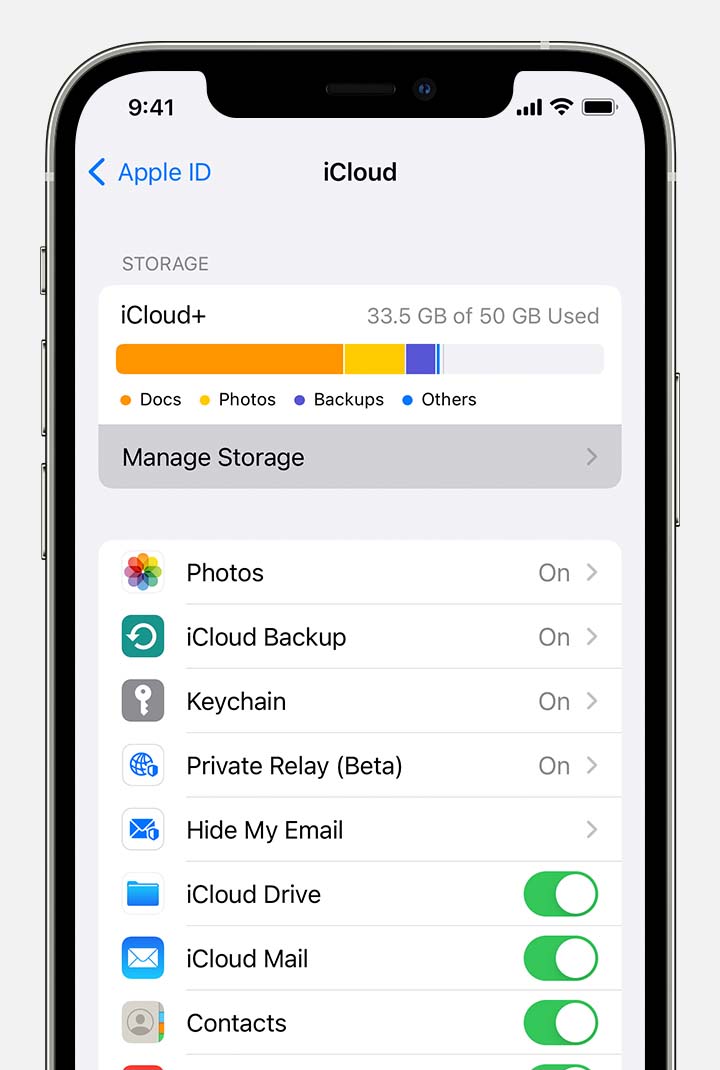 Тарифные планы хранилища icloud