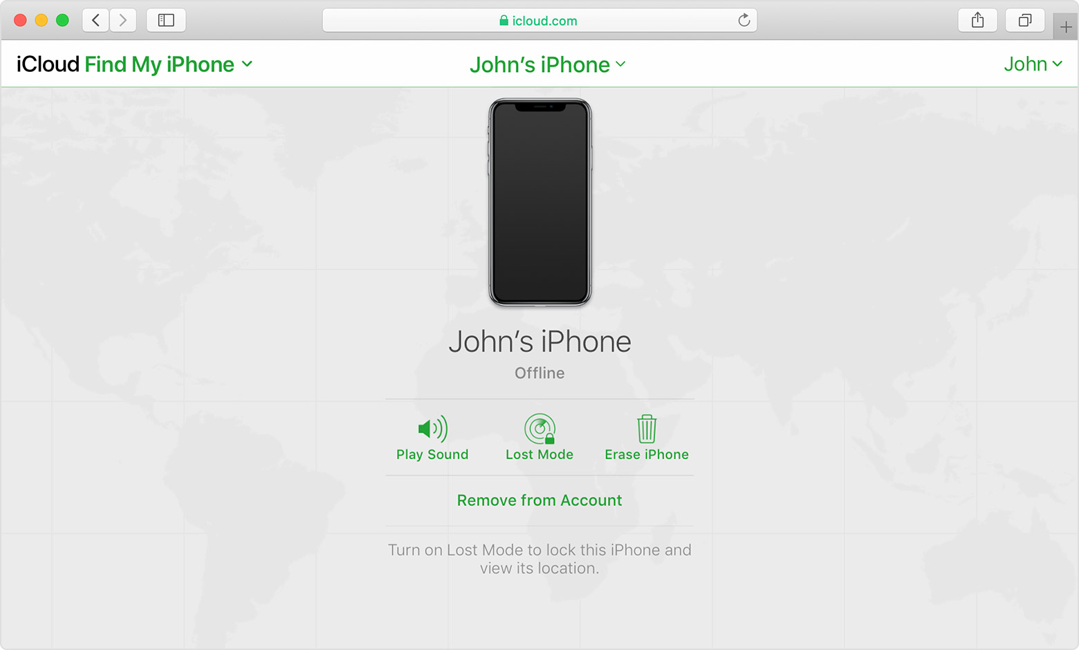 all devices offline find my iphone