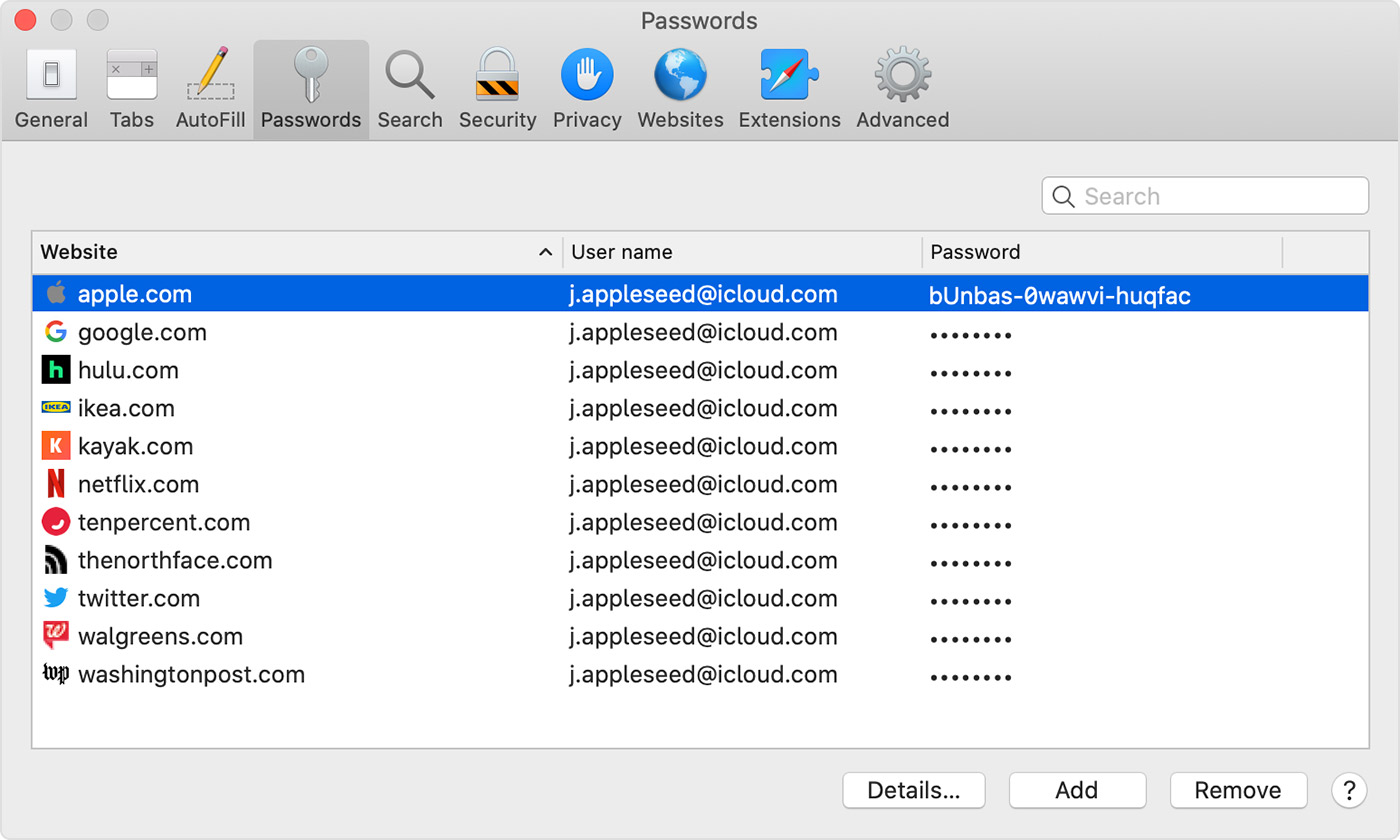 find stored passwords on mac