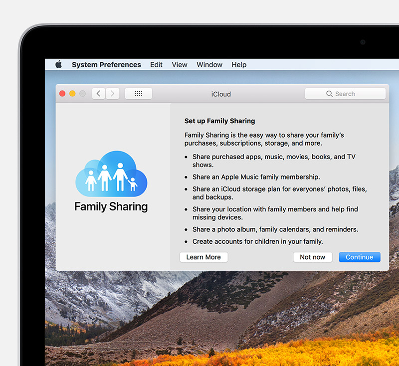 Share an iCloud storage plan with your family - Apple Support