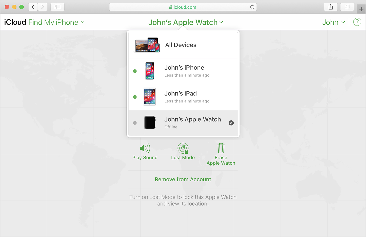 all devices offline find my iphone