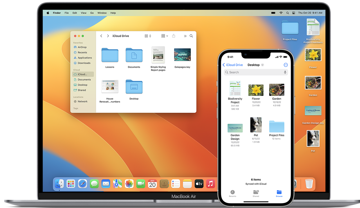 Dateien aus "Schreibtisch" und "Dokumente" zu iCloud Drive hinzufügen -  Apple Support (DE)