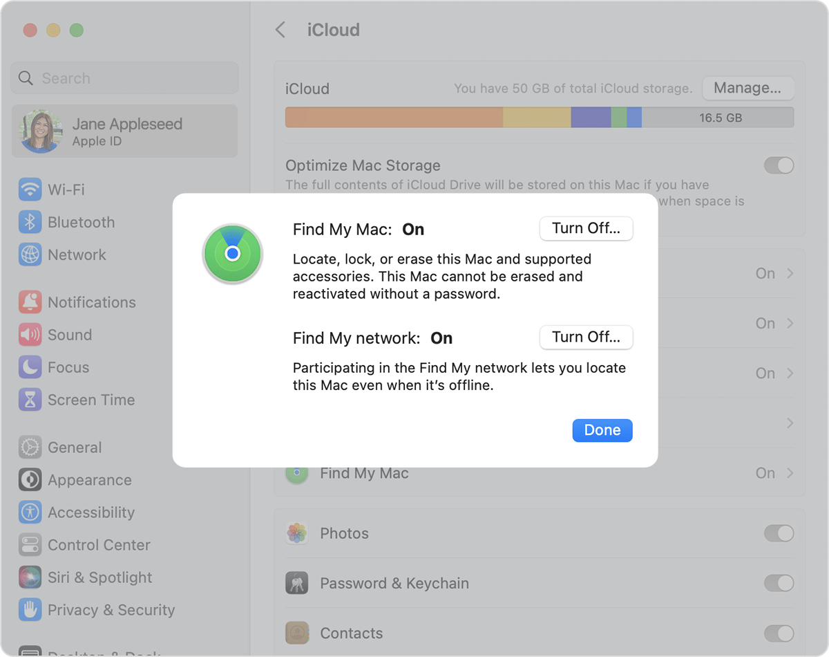 On Mac, check that Find My network is turn on