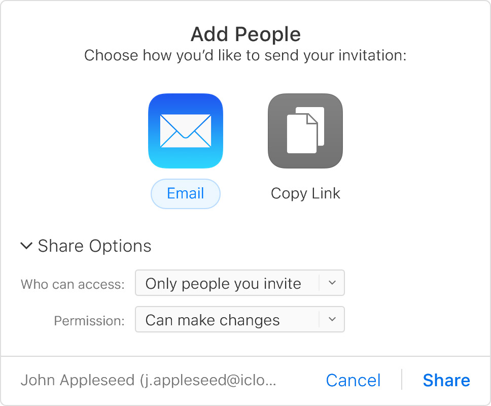 Share folders with iCloud Drive - Apple Support