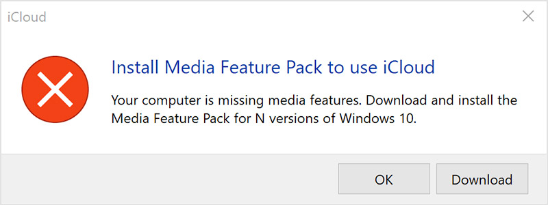 media feature pack for windows 10 pro