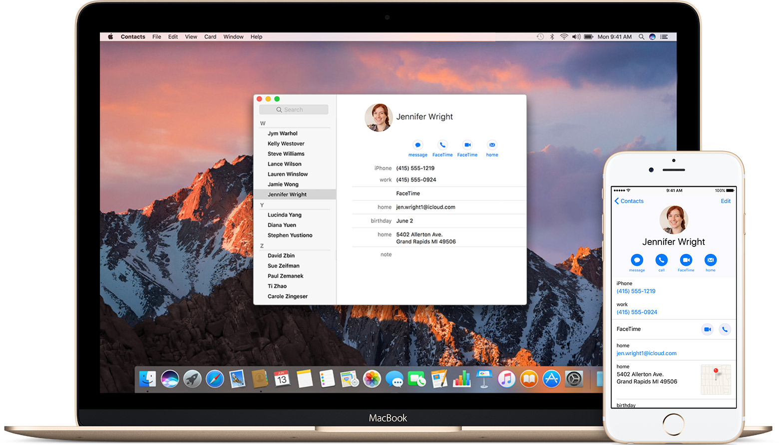 outlook for mac use icloud contacts