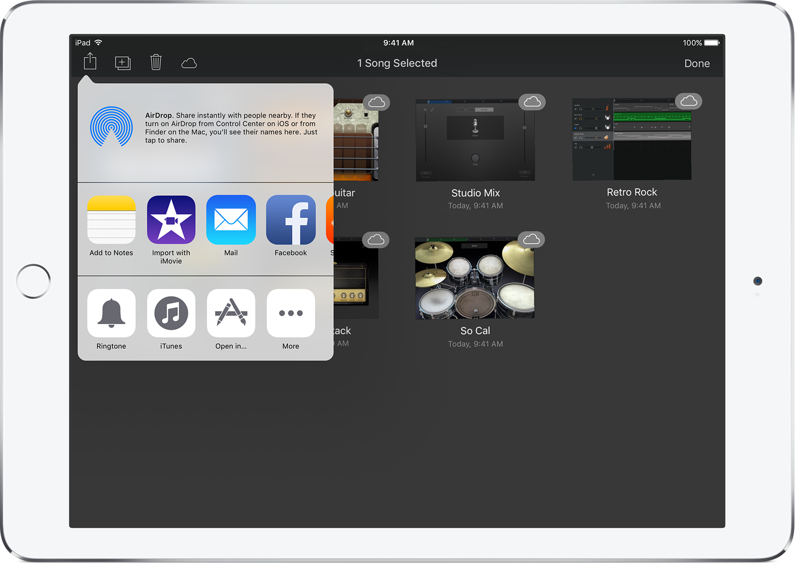 Share GarageBand for iOS songs or Music Memos to YouTube ...