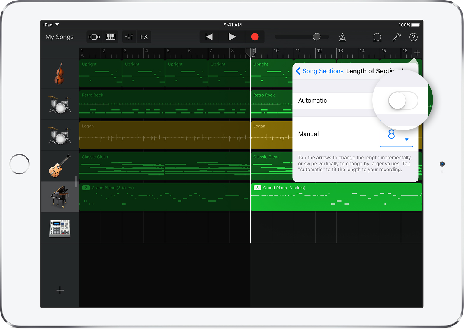 Record Multiple Takes In Garageband For Ios Apple Support